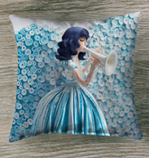 Elegant Kirigami Art Deco Delight design on indoor pillow.